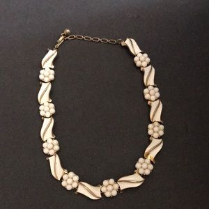 Trifari Vintage enamel floral necklace